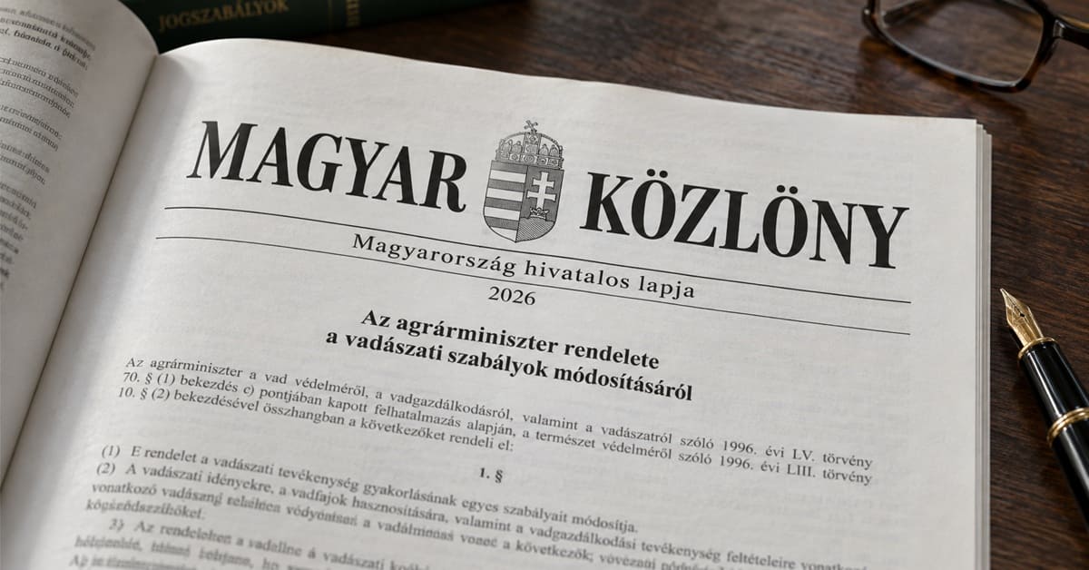 Mi változott a vadászati szabályokban 2026-ban?